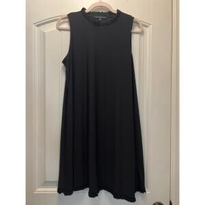 Nik and Nash Women’s Stretch Sleeveless Ruffle‎ Cocktail Casual Dress Sz L Black